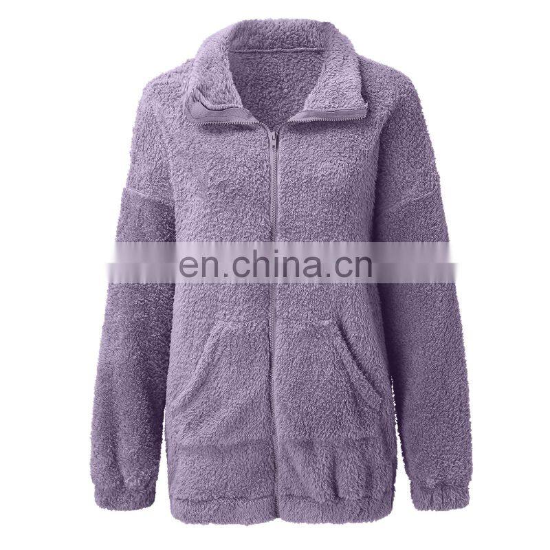 2021 European and American cross-border new women's fashion trend and comfortable wool cardigan jacket jacket