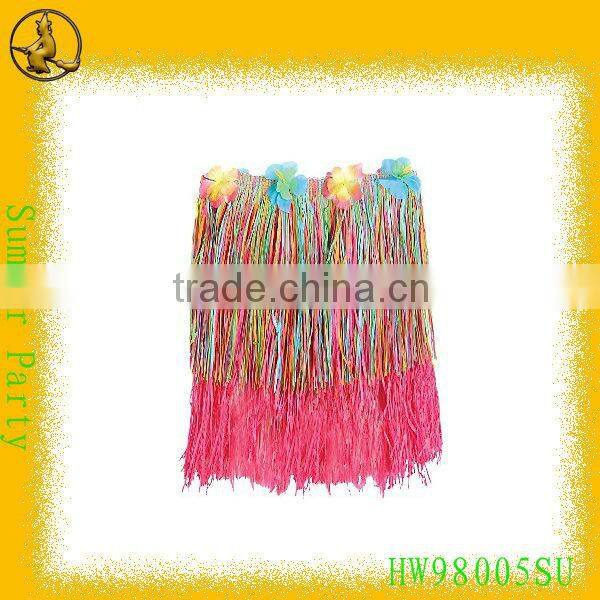 60cm Rose Raffia Hula Long Skirt for Hawaii Party