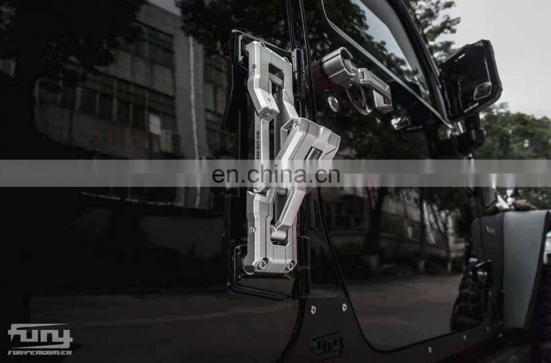 Door foot pedal for Jeep Wrangler JL 2018+ Car Accessories black sliver aluminium door folding from maiker