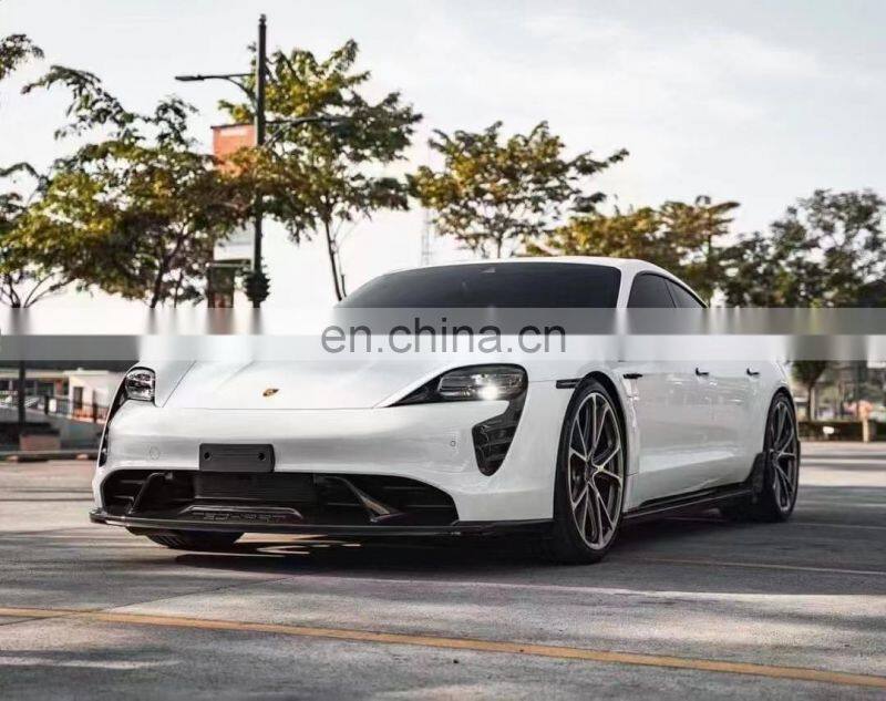 Runde Carbon Fiber Material For Porsche Taycan Techart Style Body Kit Front Lip Rear Lip Side Skirt Spoiler Side Mirror Shell