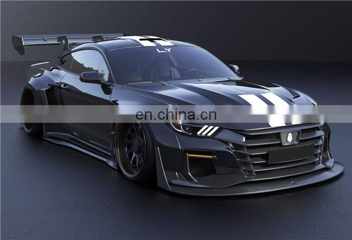 Runde High Quality For Ford Mustang Modified Dawn M1 Wide Body Kit Robot Front Bumper Hood Spoiler Rear Lip