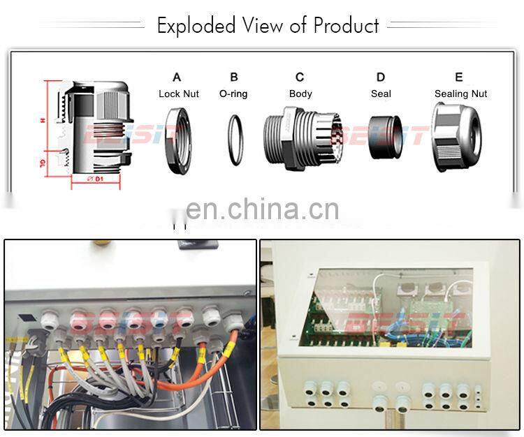 Nylon Lock Nuts Cable Gland Lock Nut NPT Cable Gland Panel Mount IP68 6-10mm Nylon,nylon 94 V-0 / V-2 E360400 Gray or Black