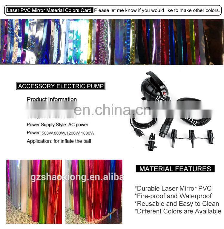 60cm Custom Large Mini Silver Inflatable Disco Lights Mirror Ball Inflatable Hot Air Balloon Disco Ball PVC Mirror Disco Ball