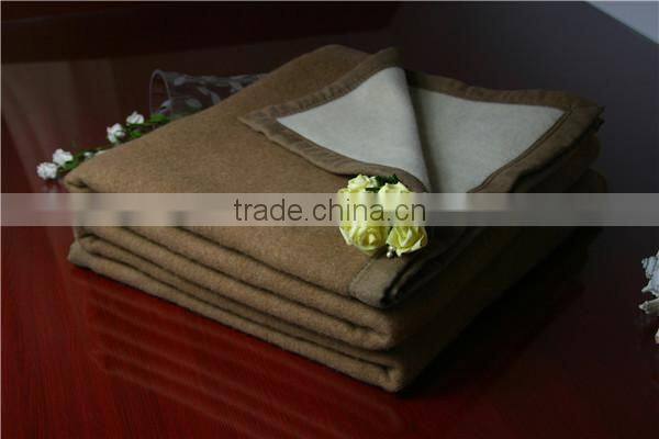 NO 1 factory cheap 400gsm 50% wool 50% camel blanket
