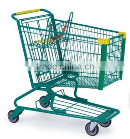 Powder coating steel material shopping trolley
