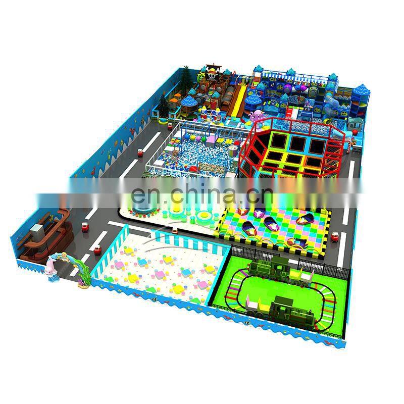 Kiddie indoor soft play area with trampoline park Indoor kids playground for shopping center
