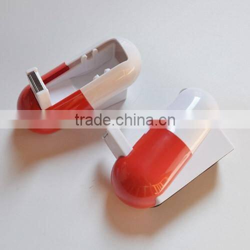Cute capsule shape desktop tape dispenser for medical promotion