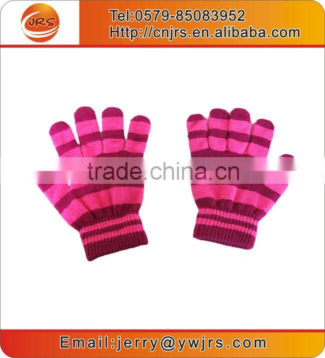 Full finger fashion acrylic knitted gloves,wholesale winter magic glove