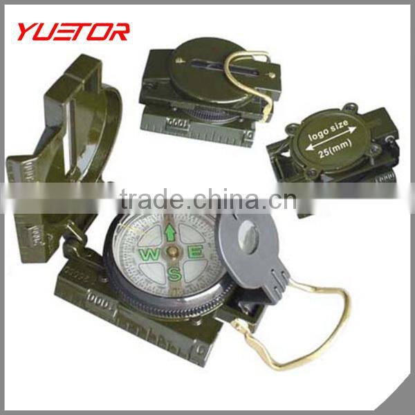 YUETOR Brand Zinc alloy Lensatic Compass with 1:25000m map scale