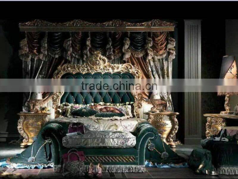 new arrival luxury solid wood princess furniture bedroom
