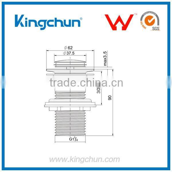 Watermark New Style Basin Wash Waste Drain Pop Up Click Clack Chrome Plated With Overflow(K90)