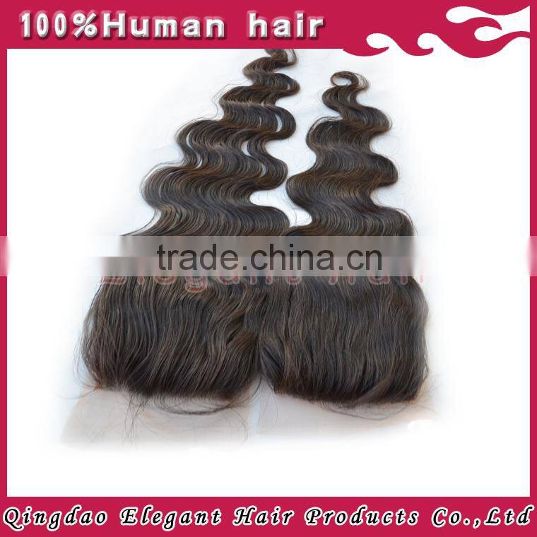 Qingdao elegant hair drop shipping natural color invisible part lace closure peruvian hair