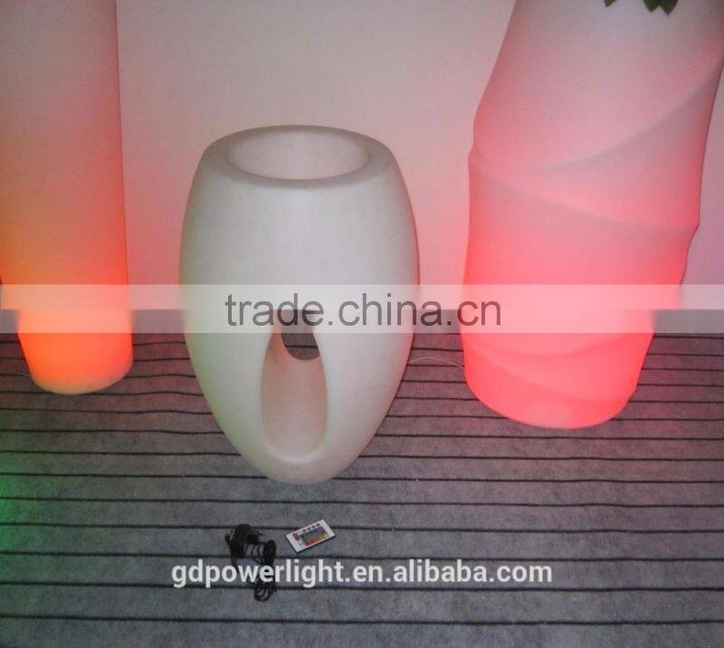 New PE plastic Flowerpot with LED light YXF-4667