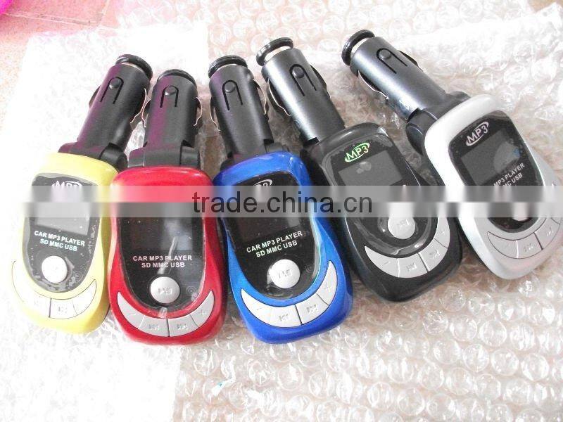 Fashion design hot selling new style car mp3 fm modulator with high quality