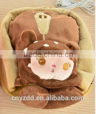 plush warm mouse pads/cold winter warm hand of soft plush mouse pad