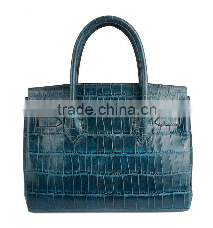 Women brand handbags genuine leather shoulder bag crocodile tote bag