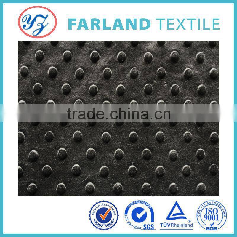 Super soft Minky fabric with dot black Team Shop Fabric