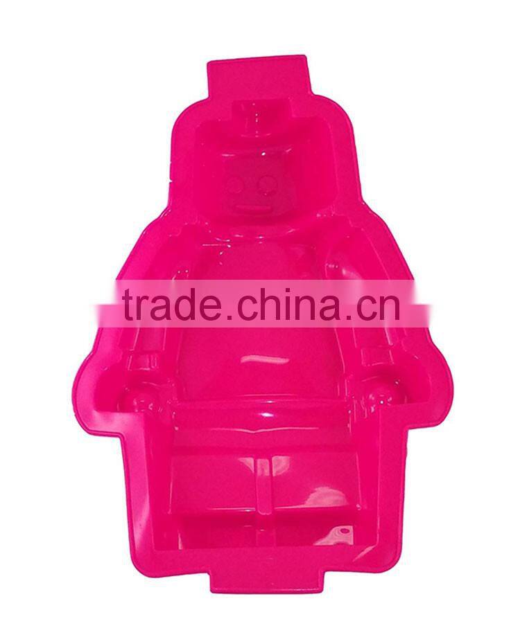 Large Figure Robot Silicone Mold, Robot Baking Molds, Minifigure Cube Tray Candy Mold, Building Block Ice Tray Candy