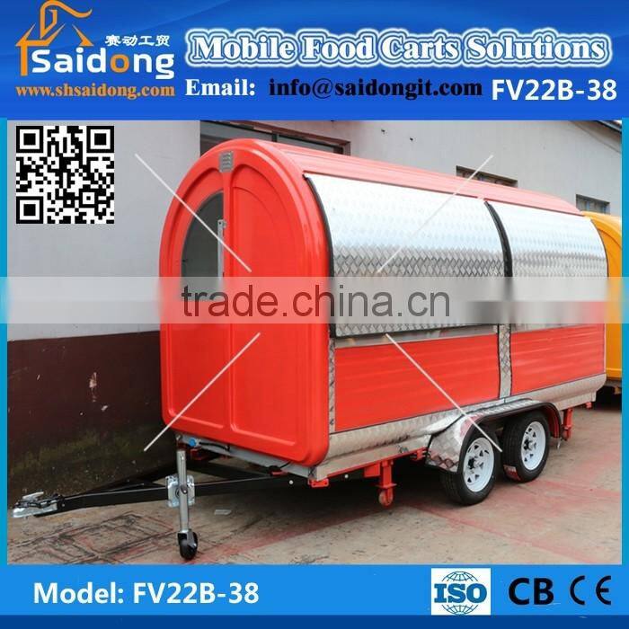 Newest design BBQ cart-kebab van-coffee cart trailer for sale coffee,snack food,crepe