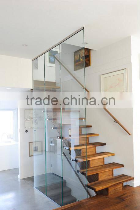 prefinished black walnut stair treads cover with left returns