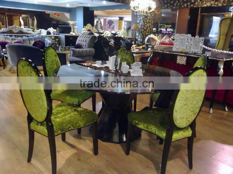 Marble dining table with classic chair D1019