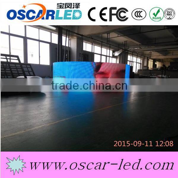 HD P6mm arc curve advertising video LED display Hot sale led video wall display advertising LED screen curve led display board