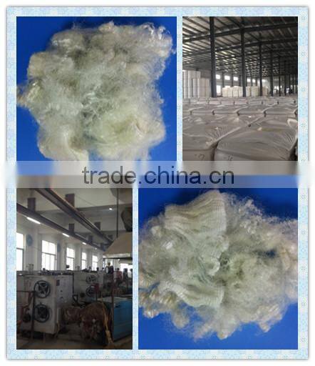 bright white fiber hollow non-siliconized 25D X64mm PSF for filling