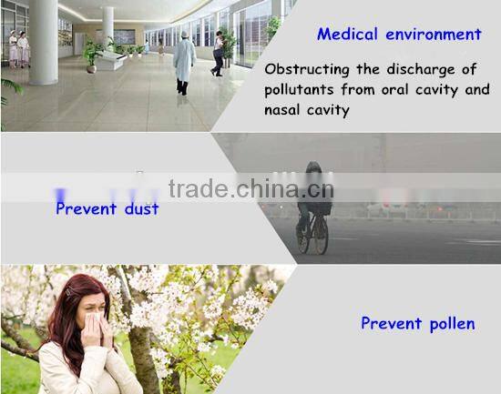 Non woven face mask with active carbon for medical use