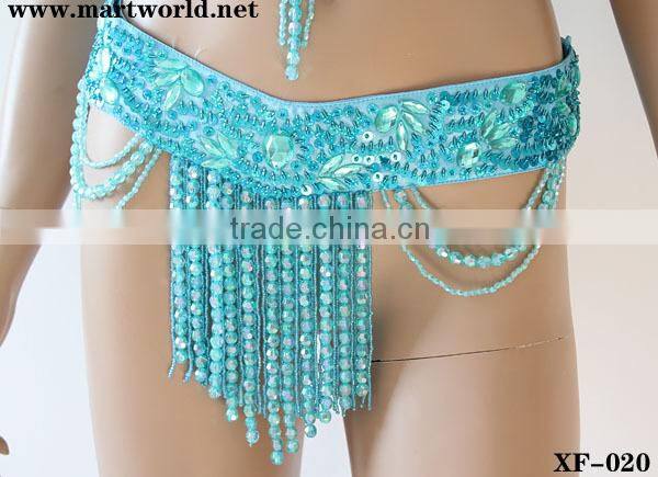 light blue bra and belt latin costumes for women (XF-020)