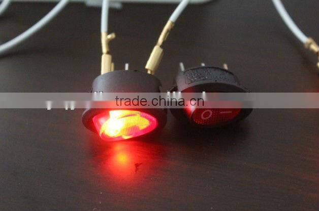 YL3-11 yellow 3 metal pole on off round 125v rocker switch