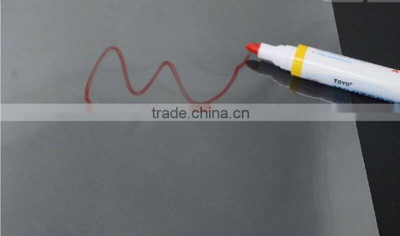 Removable self adhesive white board sticker transparent whiteboard plastic film
