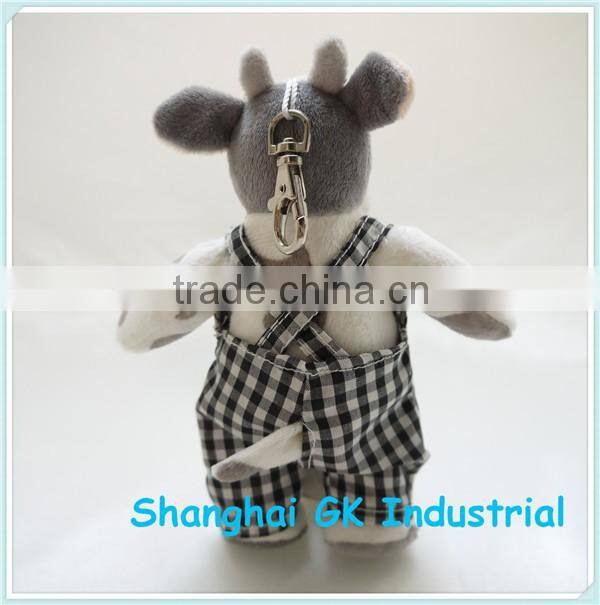 High Quality Plush Cow Keychain