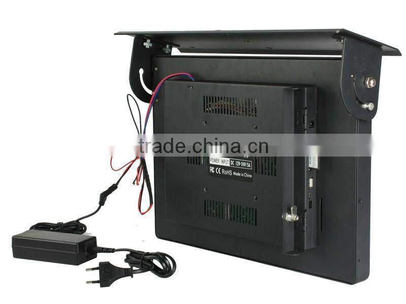 Bus/Car ceiling mount 1080P HD 15 inch advertising lcd equipment display