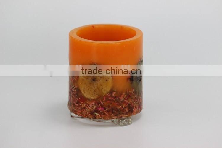 dried flower design candle for decoration wholesale
