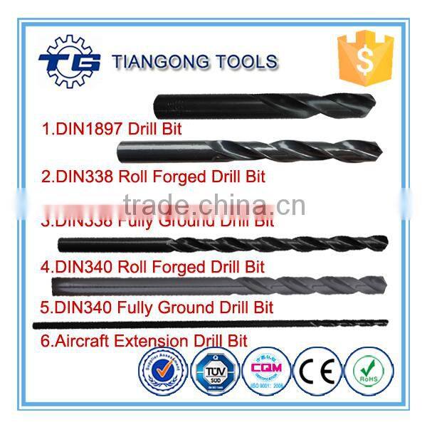 TG Tools Precision Ground Straight Shank Black Oxide Finish drill bits with detailed specifications for sale