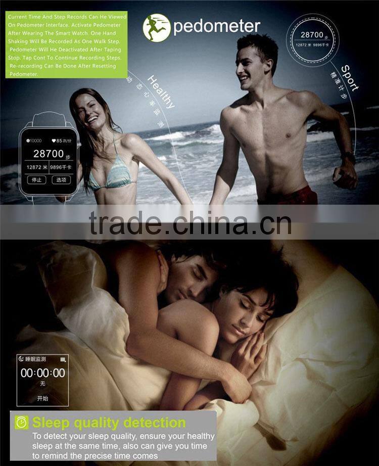 Automatic Wake-up Gesture Men's Wrist Smart Watch smartwatch with heart rate monitor perfect compatibility with IOS and Android