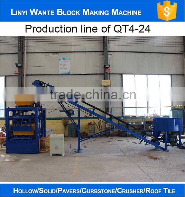 QT4-24 automatic cement block making machine sale in ethiopia factory price for sale