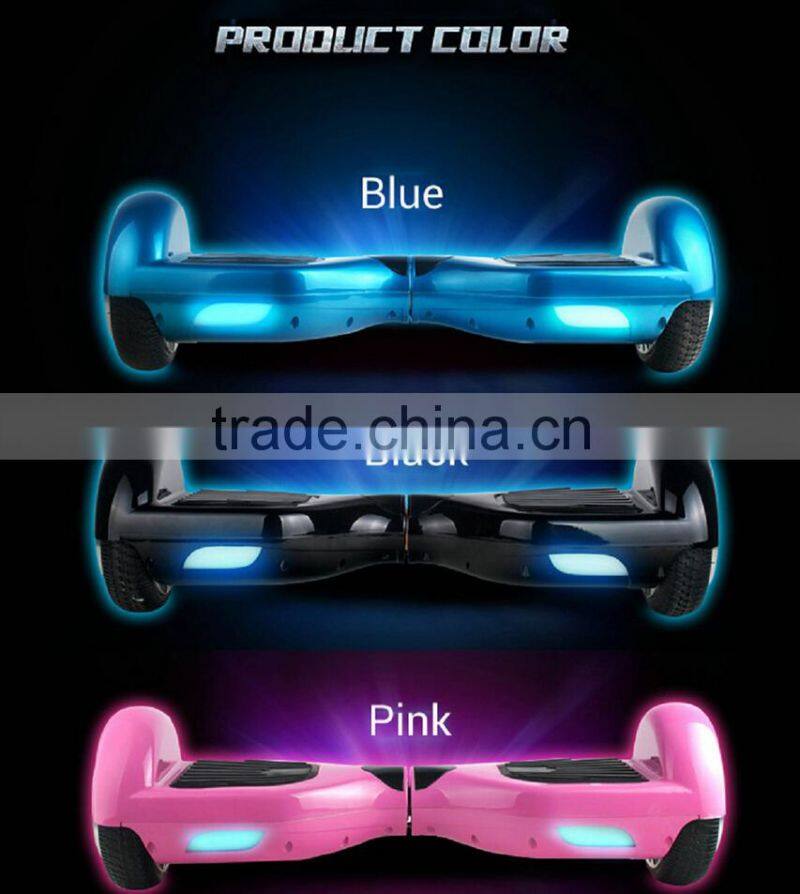 2015 leds light two wheel smart balance electric scooter