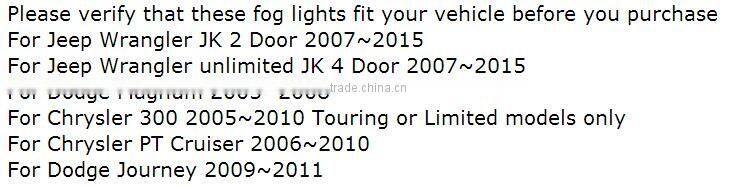 2Pcs 4 Inch Front Bumper LED Fog Light For JEE-P Wrangle-r Unlimited JK Dodge Chrysler Magnum 12V 24V Car Driving Fog Lamp