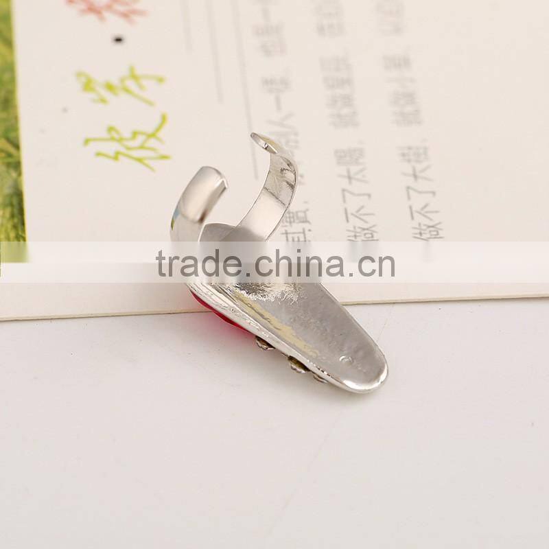 Ring factory wholesale fashion simple diamond drop gem opening finger nail ring