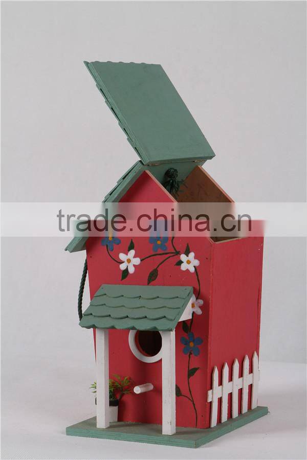 Eco-friendly decorative MDF pet birdhouse