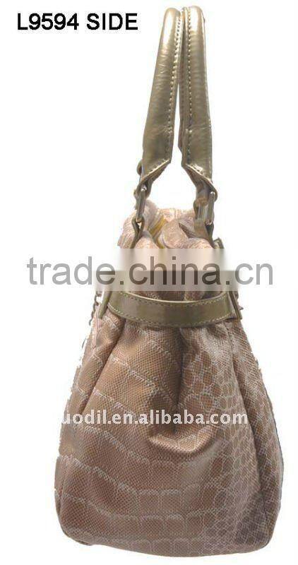 Crocodile with patent trim large tote bag fashion design lady handbags 2012