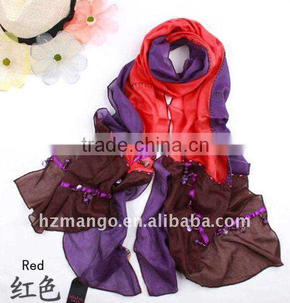2016 latest fashion cotton/silk woman scarves