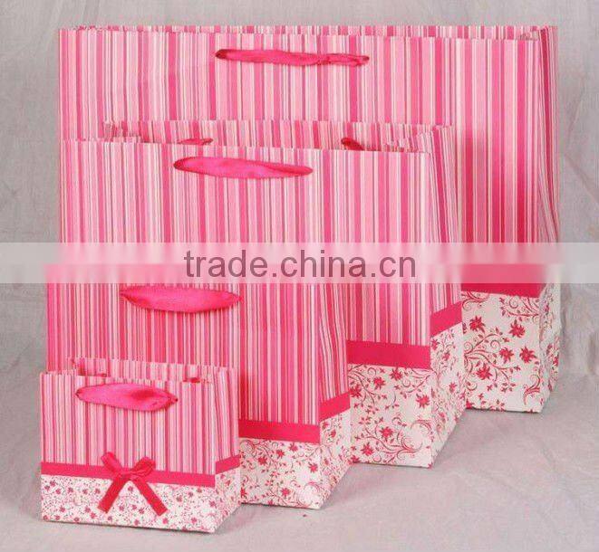 pink wine paper bag
