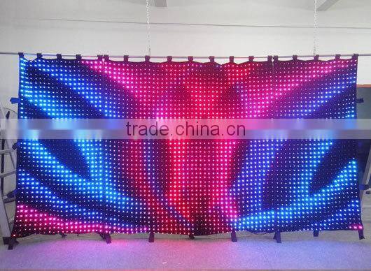 P5 2x4M Stage background Led video curtain star cloth