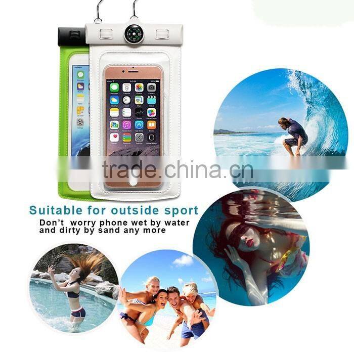 High quality eco-friendly 100% seal PVC waterproof mobile phone bag