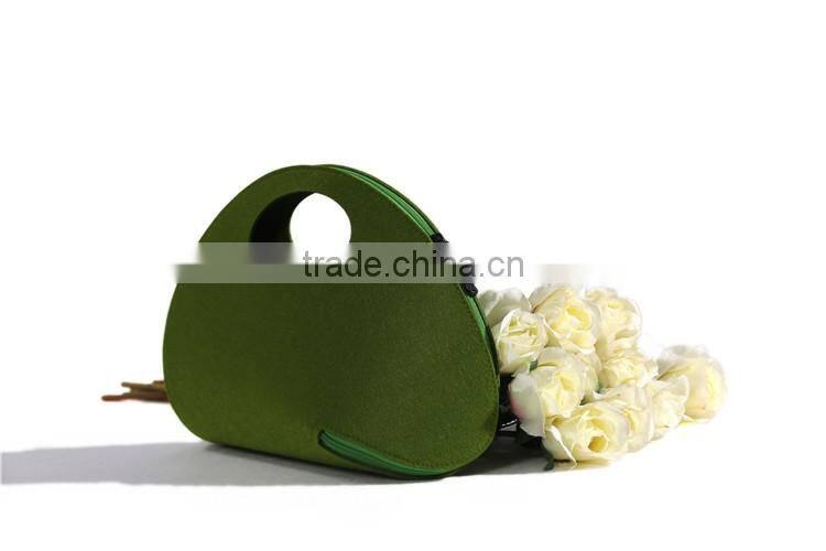 Women Famous Brand Japanese Style Simple Design Patchwork Shoulder Bag Shopping Bags Tote Wool Felt Handbags