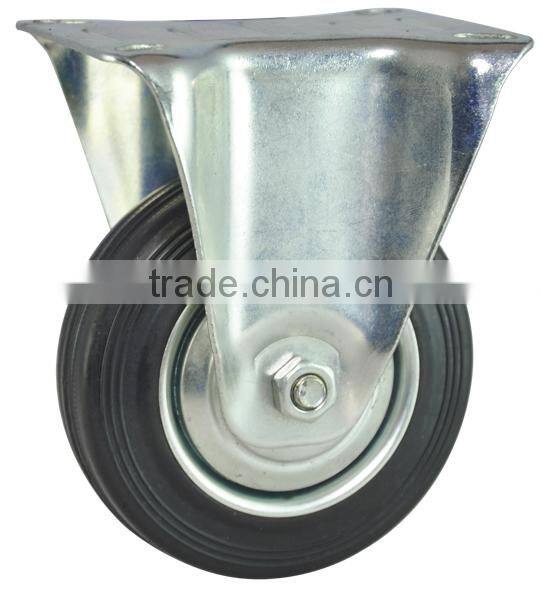 100mm oil-resistant rubber caster with lock for oven