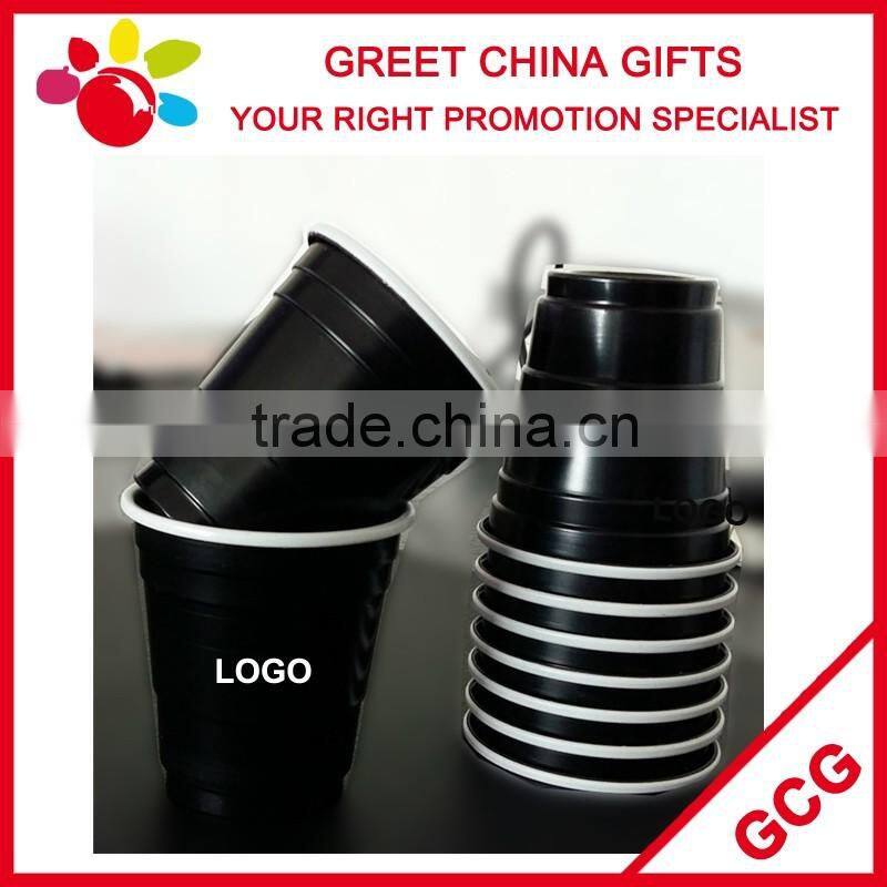 Promotional Custom Logo Printed Clear PP Plastic 10oz Disposable Ice Cream Cup Water Cup Juice Cup