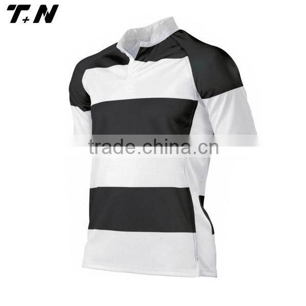 Custom fashion wholesale short sleeve cheap rugby tops